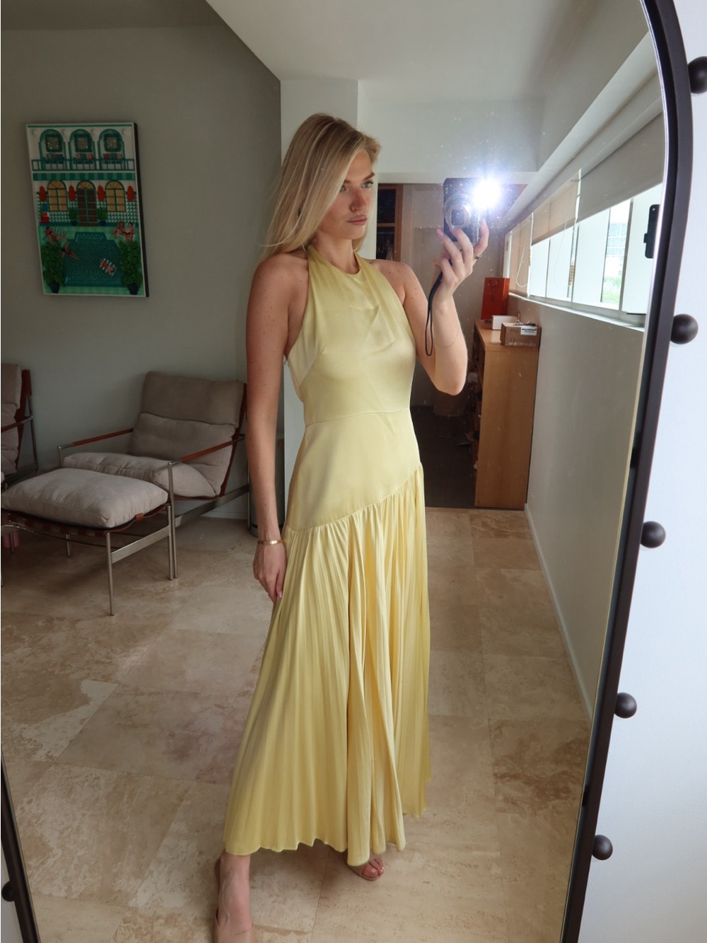 ALEXIS SAAB DRESS - Yellow Halter Maxi Dress - Picture 5 of 5